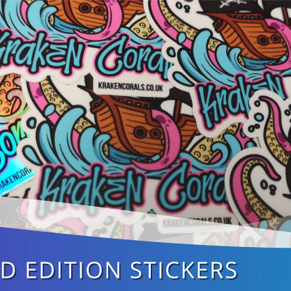 New Kraken Corals Promo Stickers Each Month