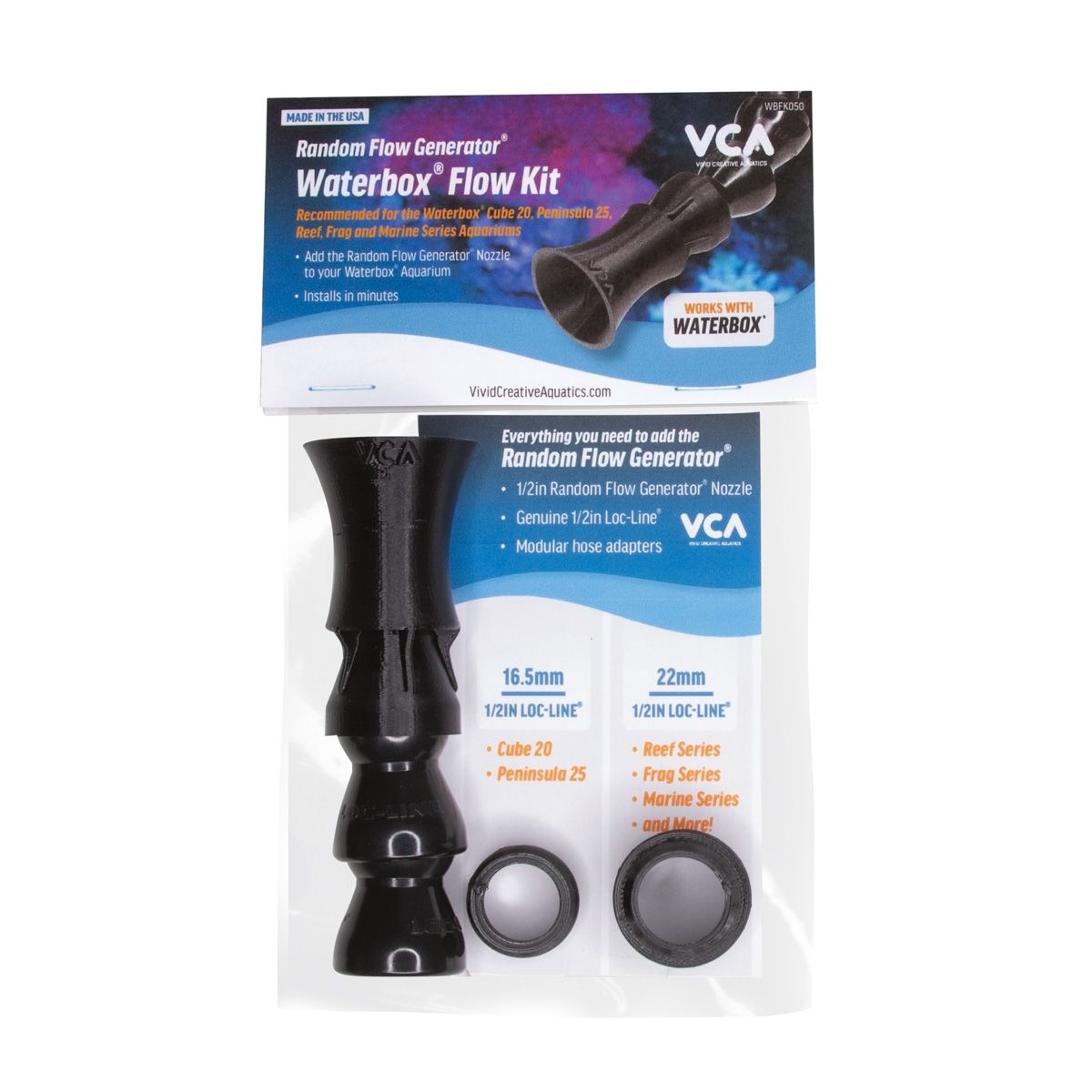 2d Flow Kit VCA Waterbox Cube Flow Kit with 1/2in Random Flow Generator — Kraken Corals