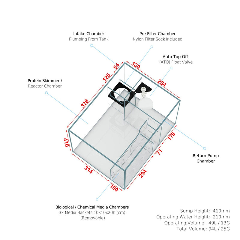 Cade Aquariums Reef S2 Frag Tank 900