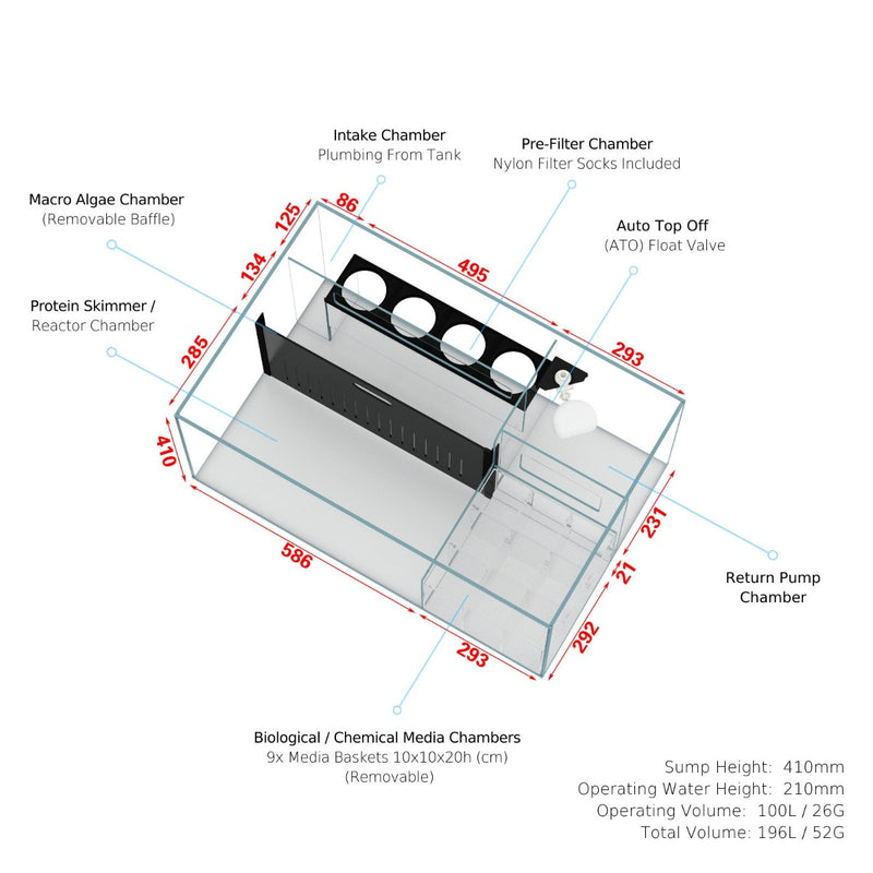 Cade Aquariums Reef S2 Frag Tank 1500