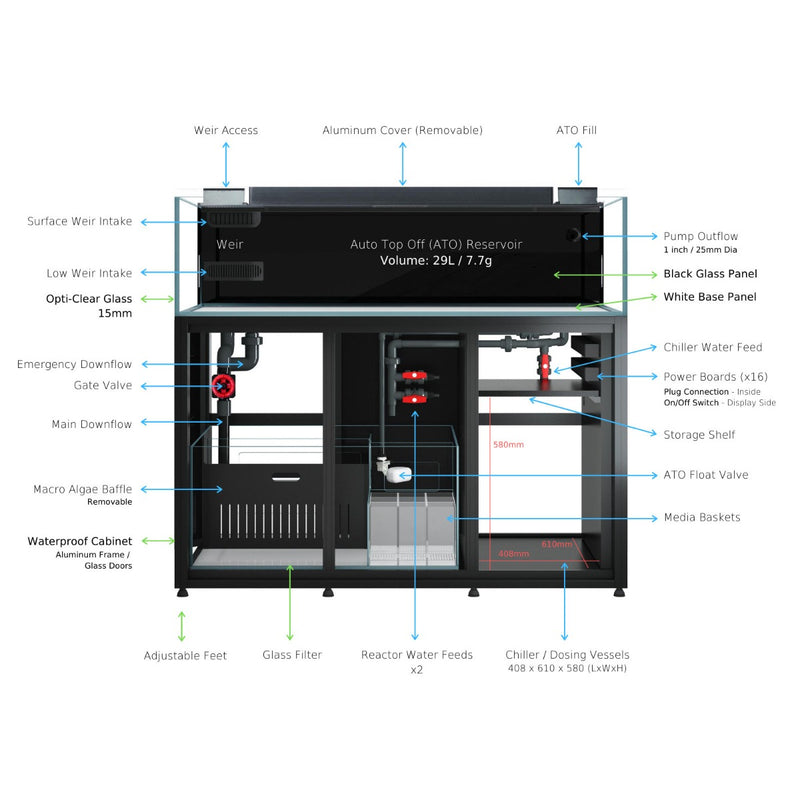 Cade Aquariums Reef S2 Frag Tank 1500