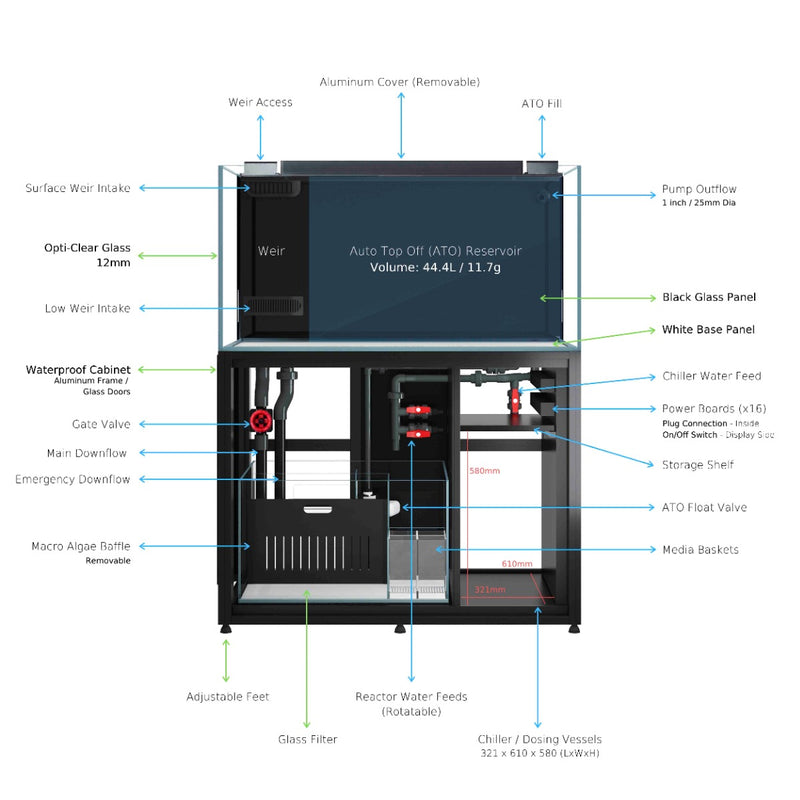 Cade Aquariums Reef S2 1200