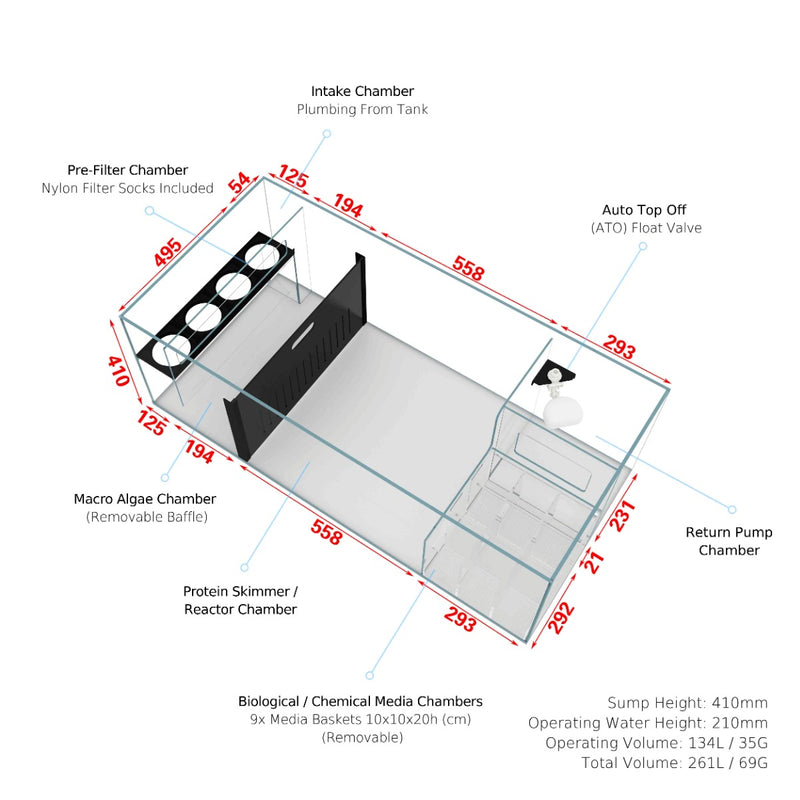 Cade Aquariums Reef S2 1800