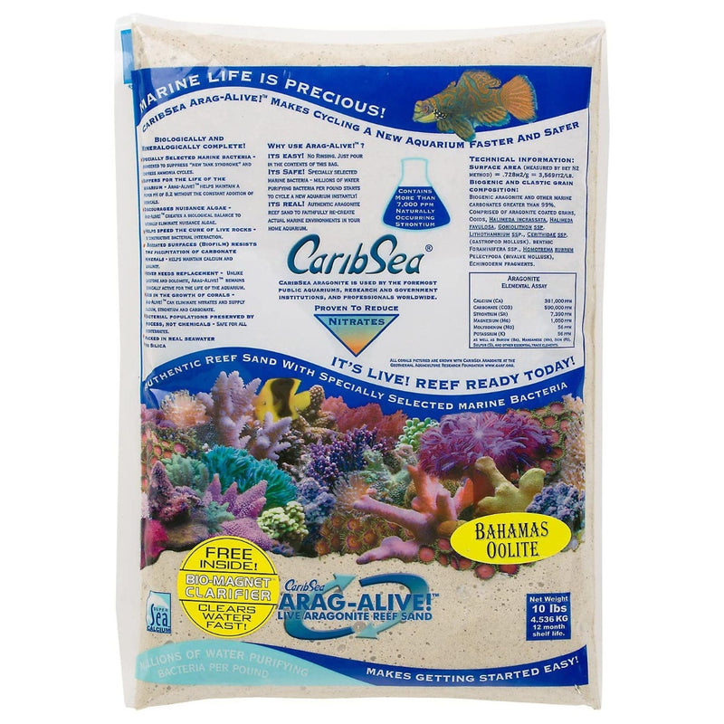 CaribSea Arag-alive Bahamas Oolite Live Sand (20lb)
