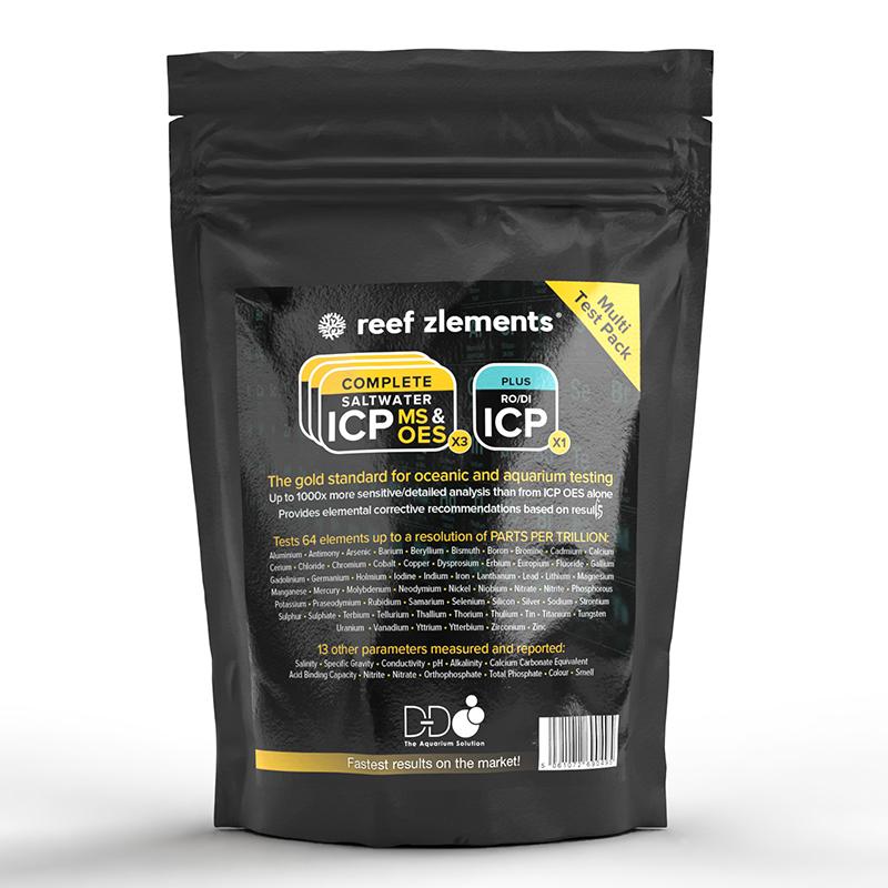 Reef Zlements ICP MS & OES Saltwater Test Triple Pack + Free RO Test