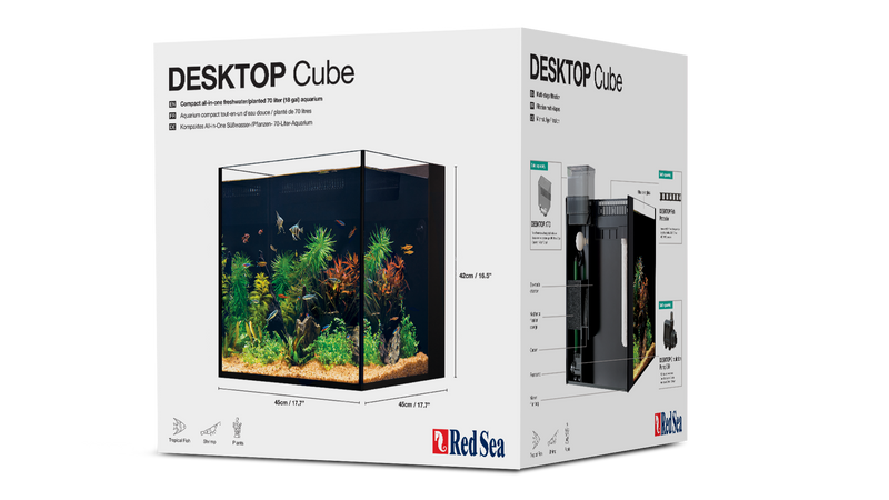 Red Sea DESKTOP Cube Aquarium & White Cabinet