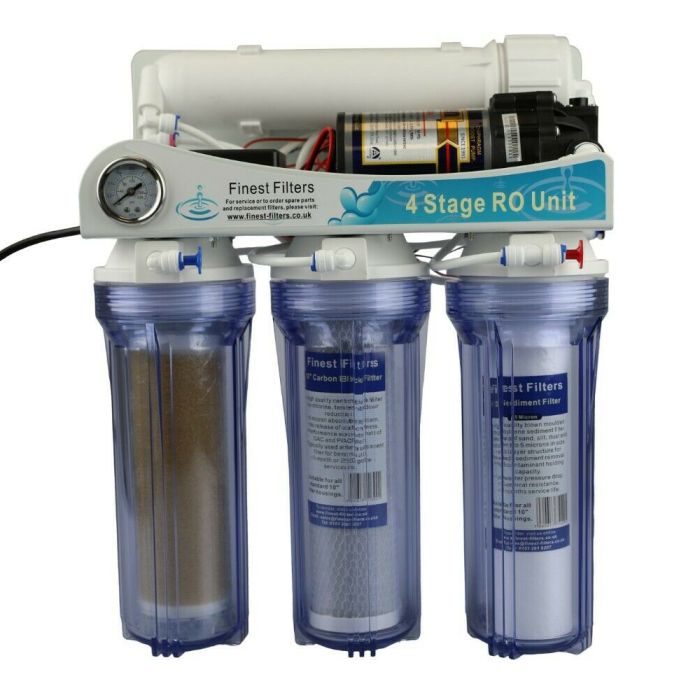 Finest-Filters 100gpd 4 Stage RO Unit with Booster Pump — Kraken Corals