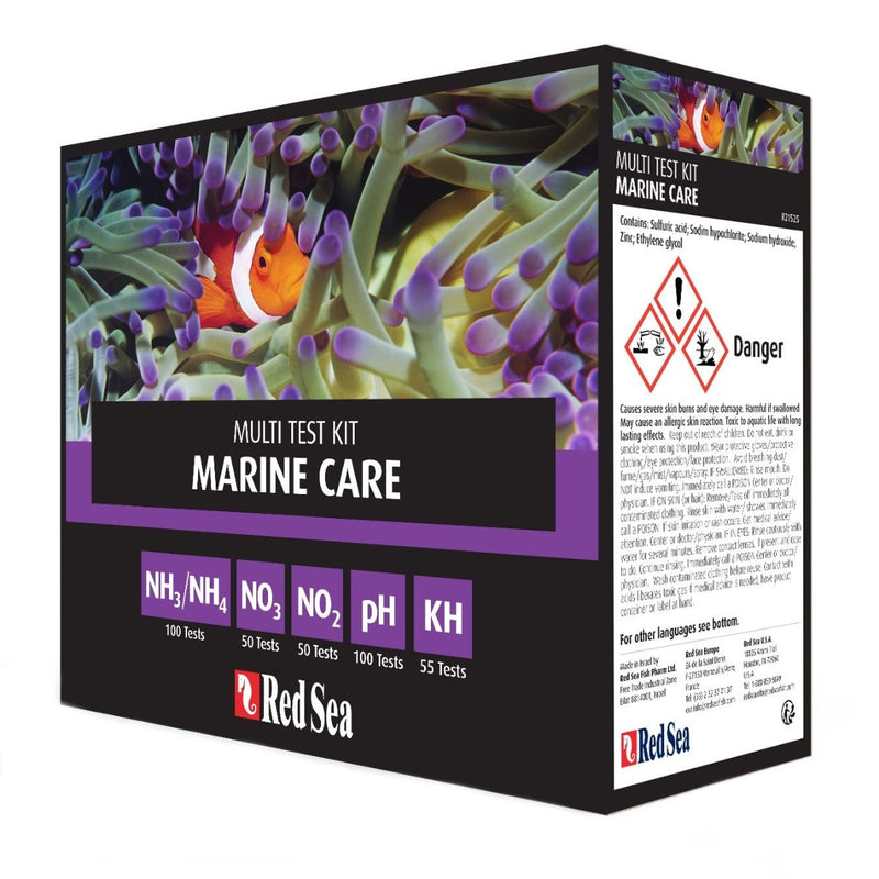 Red Sea Marine Care Multi Test Kit (NH3, NH4, NO3, PH, KH)