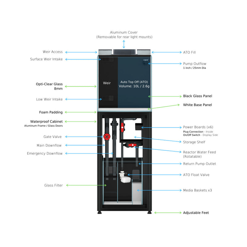 Cade Aquariums S2 500 Nano reef Aquarium