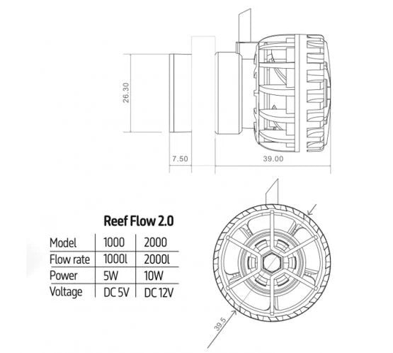 TMC Reef Flow 2.0 1000 Nano Wavemaker