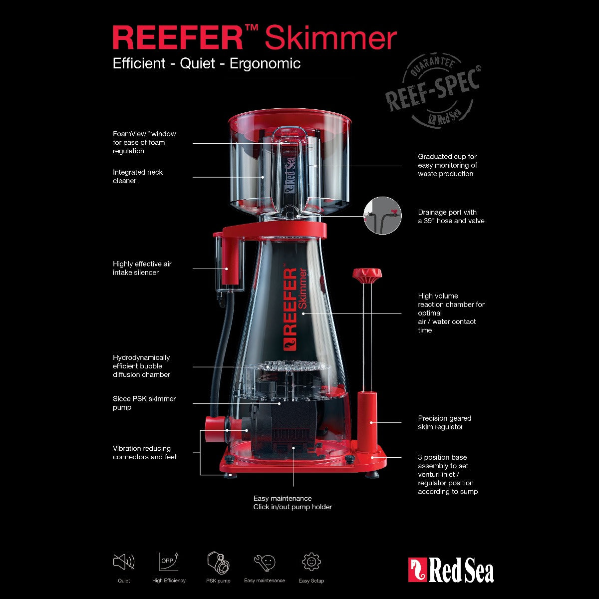 Red Sea Reefer Skimmer 600 (RSK-600) — Kraken Corals