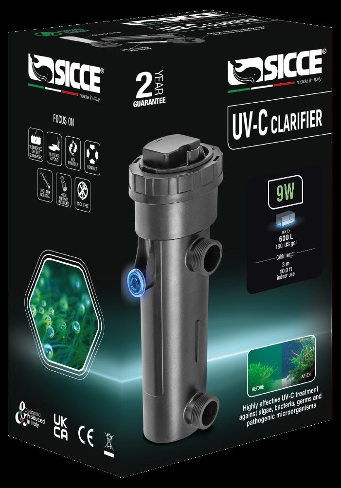 Sicce Aquarium UVC Clarifier 9w