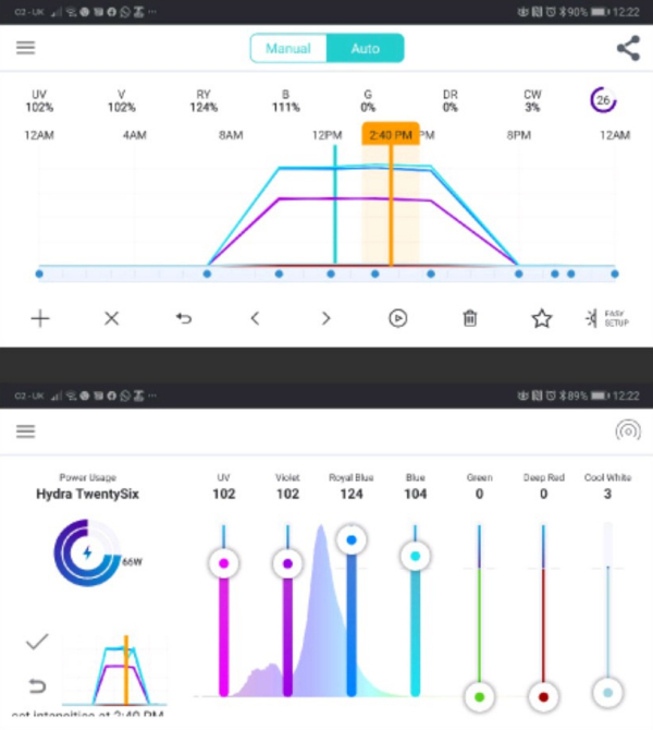 MogSys Lighting Schedule Settings